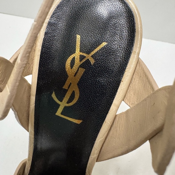Authentic Saint Laurent Women's Tribute Leather Platform Sandals - Picture 2 of 7